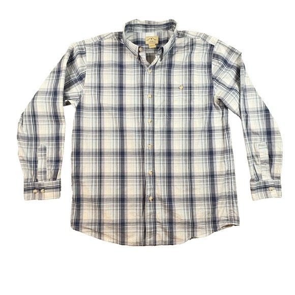 Blue Mountain Other - Blue Mountain Men's L Button Down LS Plaid 98% Cotton SEE DESCRIPTION